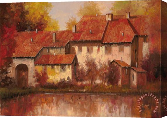 Collection 7 Il Borgo Rosso Stretched Canvas Painting / Canvas Art