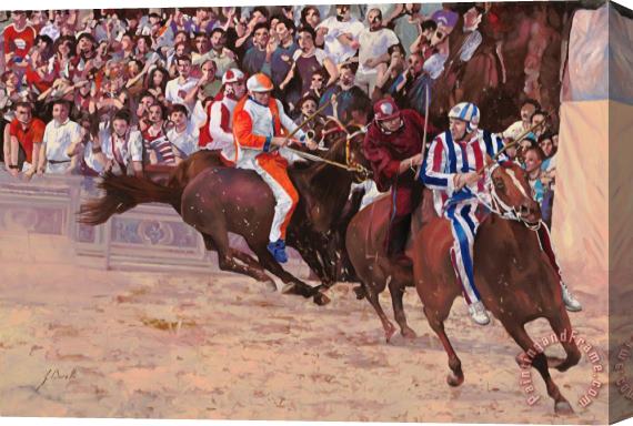 Collection 7 La Corsa Del Palio Stretched Canvas Print / Canvas Art