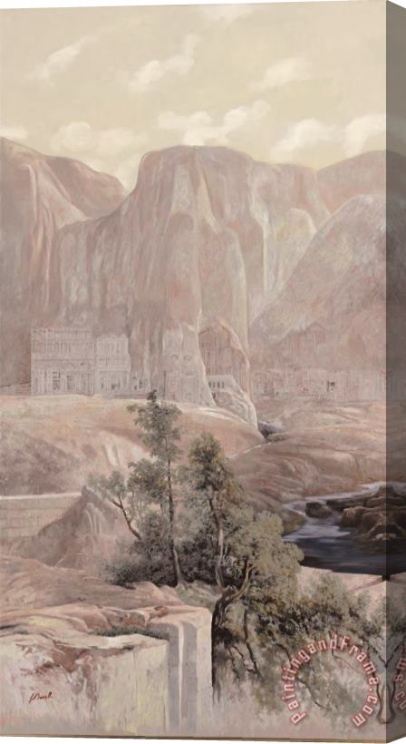Collection 7 Mountains And Ruins Stretched Canvas Print / Canvas Art