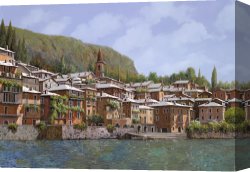 Bellano on Lake Como Canvas Prints - Sul Lago di Como by Collection 7