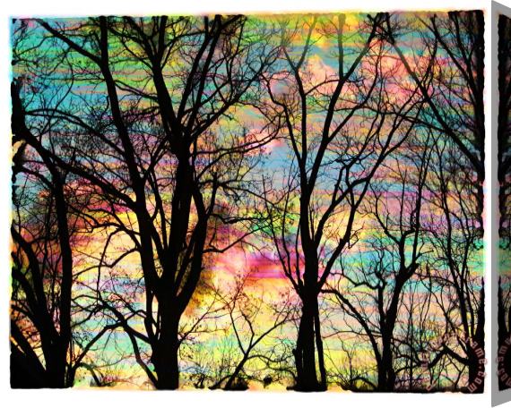 Collection 8 Cotton candy sunrise Stretched Canvas Print / Canvas Art