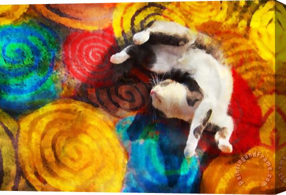 Collection 8 Happy cat Stretched Canvas Print / Canvas Art