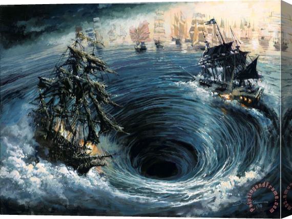 Collection Battle of Calypsos Maelstrom Rodel Gonzalez Stretched Canvas Painting / Canvas Art
