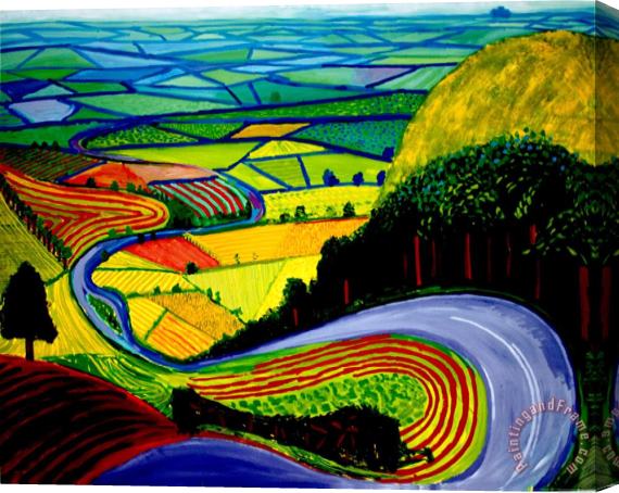 Collection David Hockney Garrowby Hill Stretched Canvas Painting / Canvas Art