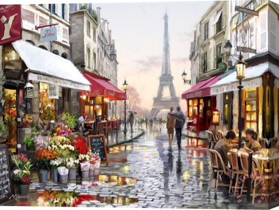 Collection Paris Cityscape Stretched Canvas Painting / Canvas Art