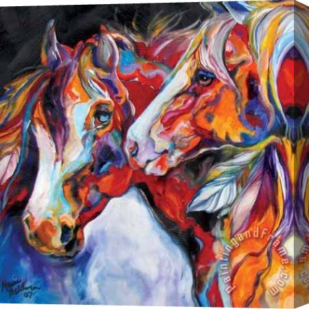 Collection Two Spirits Stretched Canvas Painting / Canvas Art