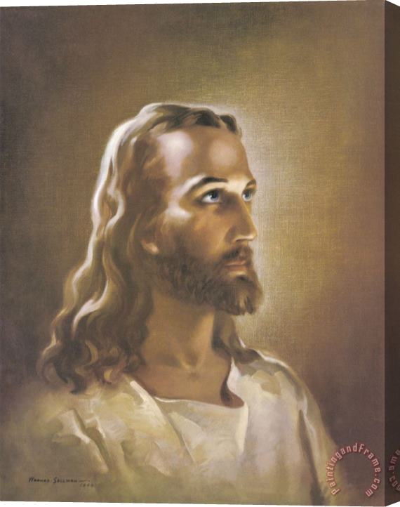 Collection Warner Sallman Head of Christ Stretched Canvas Print / Canvas Art