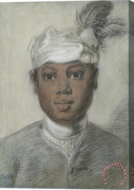 Cornelis Troost Hoofd Van Een Zwarte Jongeman Met Tulband Met Veren Stretched Canvas Print / Canvas Art
