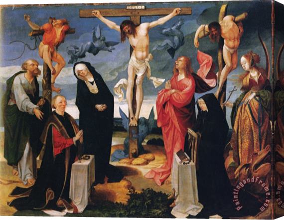 Cornelius Engebrechtsz Crucifixion Stretched Canvas Painting / Canvas Art