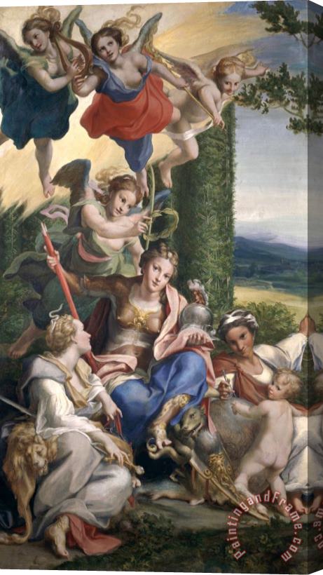 Correggio Allegory of The Virtues Stretched Canvas Print / Canvas Art