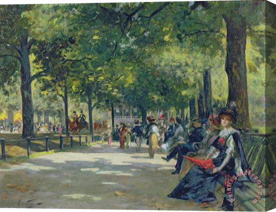 Count Girolamo Pieri Nerli Hyde Park - London Stretched Canvas Print / Canvas Art