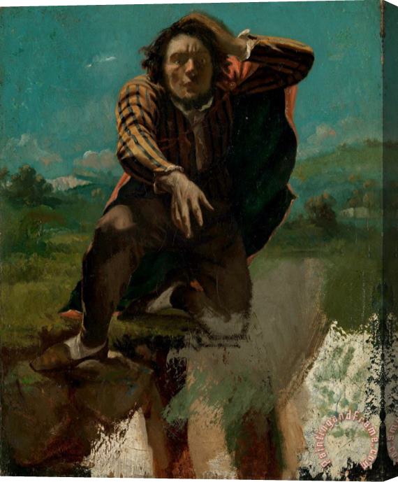 Courbet, Gustave Pa Kanten Av Stupet Stretched Canvas Print / Canvas Art
