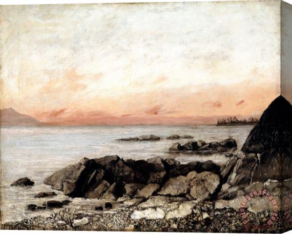 Courbet, Gustave Sunset, Vevey, Switzerland Stretched Canvas Print / Canvas Art