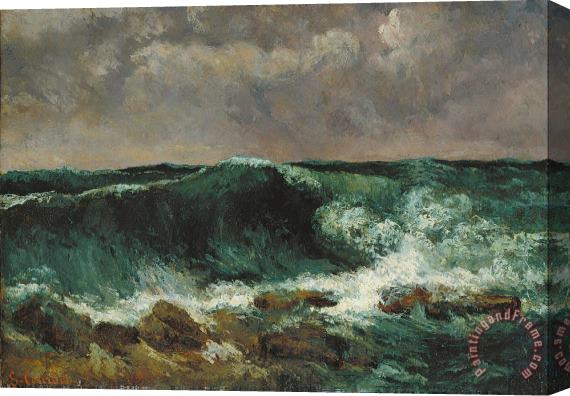 Courbet, Gustave The Wave 2 Stretched Canvas Print / Canvas Art