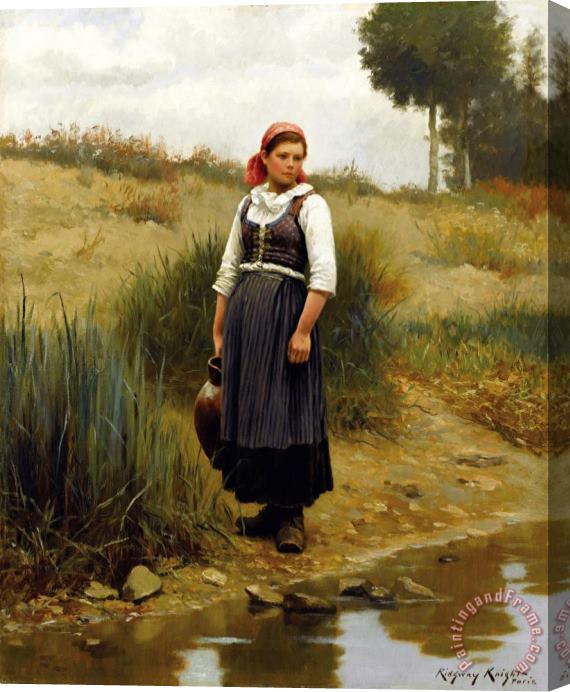 Daniel Ridgway Knight Daydreams Stretched Canvas Painting / Canvas Art