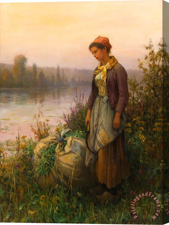 Daniel Ridgway Knight Twilight Stretched Canvas Painting / Canvas Art