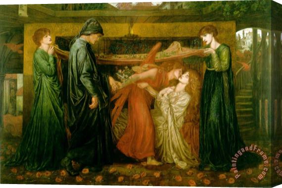 Dante Gabriel Rossetti Dante's Dream at The Time of The Death of Beatrice Stretched Canvas Print / Canvas Art