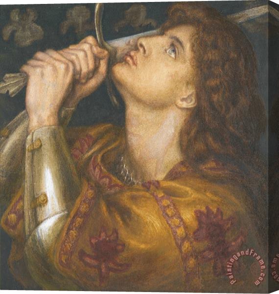 Dante Gabriel Rossetti Joan of Arc Stretched Canvas Print / Canvas Art