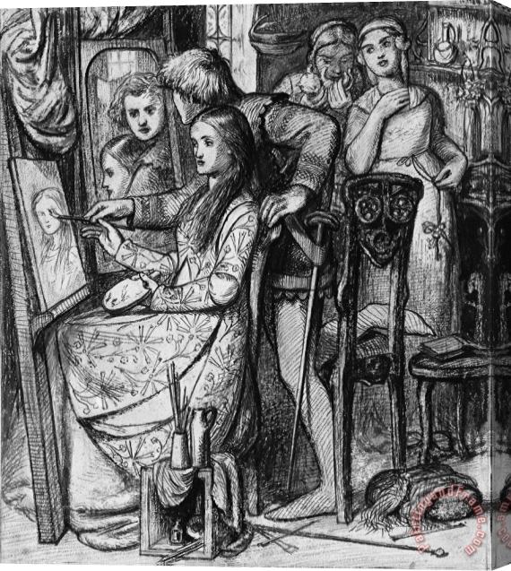 Dante Gabriel Rossetti Love's Mirror Or a Parable of Love Stretched Canvas Painting / Canvas Art