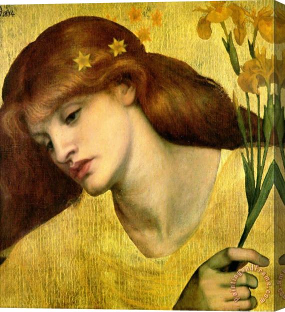 Dante Gabriel Rossetti Sancta Lilias Stretched Canvas Print / Canvas Art