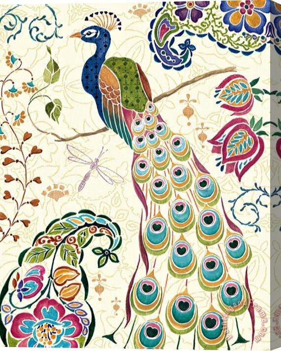Daphne Brissonnet Peacock Fantasy III Stretched Canvas Painting / Canvas Art