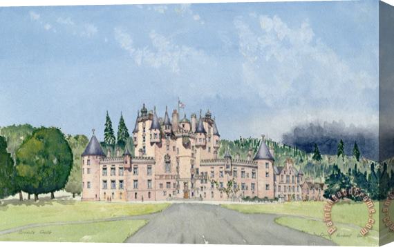 David Herbert Glamis Castle Tayside Stretched Canvas Print / Canvas Art