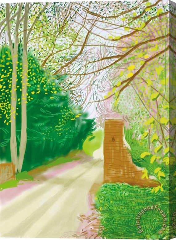 David Hockney 17th April, From The Arrival of Spring in Woldgate, East Yorkshire in 2011 (twenty Eleven), 2011 Stretched Canvas Print / Canvas Art