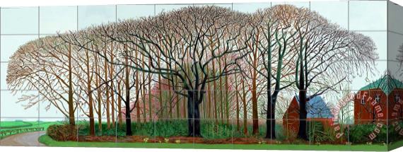 David Hockney Bigger Trees Near Warter Or Ou Peinture Sur Le Motif Pour Le Nouvel Age Post Photographique, 2007 Stretched Canvas Print / Canvas Art