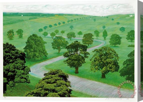 David Hockney Green Valley, 2008 Stretched Canvas Painting / Canvas Art