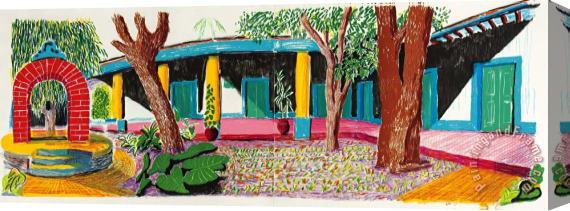 David Hockney Hotel Acatlan Second Day From The Moving Focus Series, 1984 1985 Stretched Canvas Painting / Canvas Art