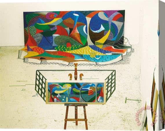 David Hockney Snails Space The Studio March 28th 1995, 1995 Stretched Canvas Painting / Canvas Art