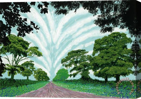 David Hockney Summer Sky, 2008 Stretched Canvas Painting / Canvas Art