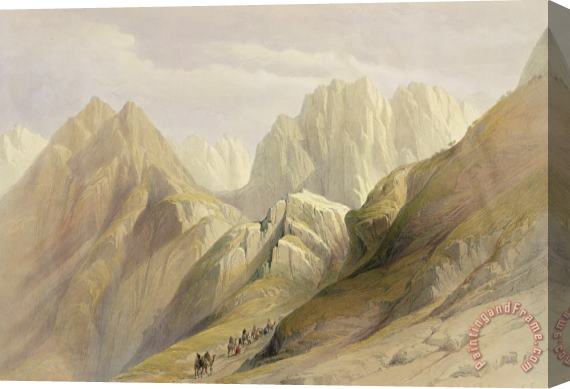 David Roberts Ascent Of The Lower Range Of Sinai Stretched Canvas Print / Canvas Art