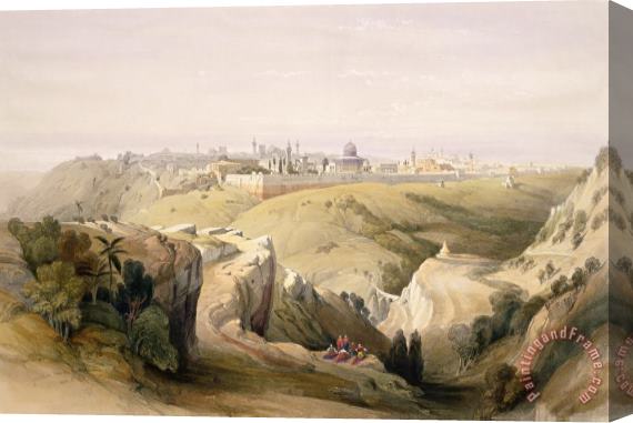 David Roberts Jerusalem From The Mount Of Olives Stretched Canvas Print / Canvas Art