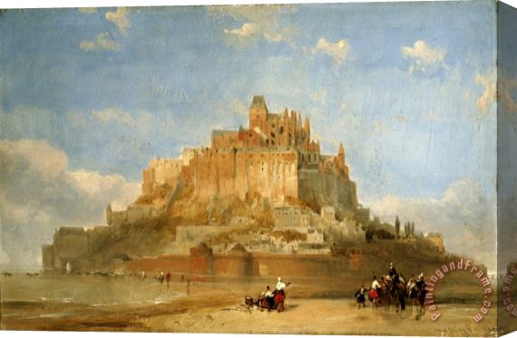 David Roberts Mont St Michel From The Sands Stretched Canvas Painting / Canvas Art