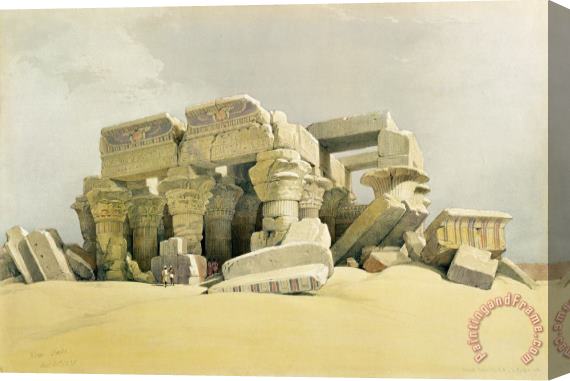 David Roberts Ruins Of The Temple Of Kom Ombo Stretched Canvas Painting / Canvas Art
