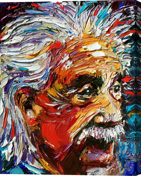 Debra Hurd Albert Einstein Stretched Canvas Painting / Canvas Art