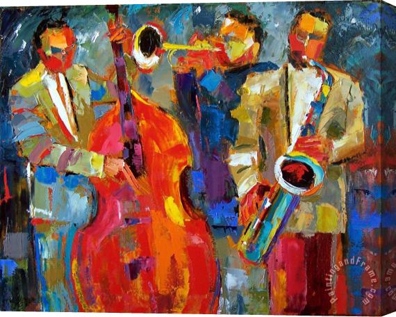 Debra Hurd All Night Jazz Stretched Canvas Print / Canvas Art