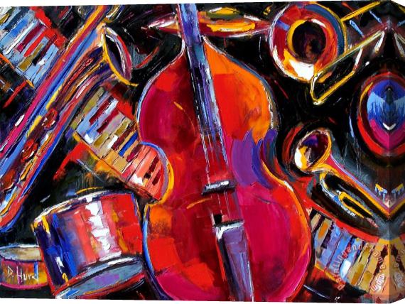 Debra Hurd Bass And Friends Stretched Canvas Painting / Canvas Art