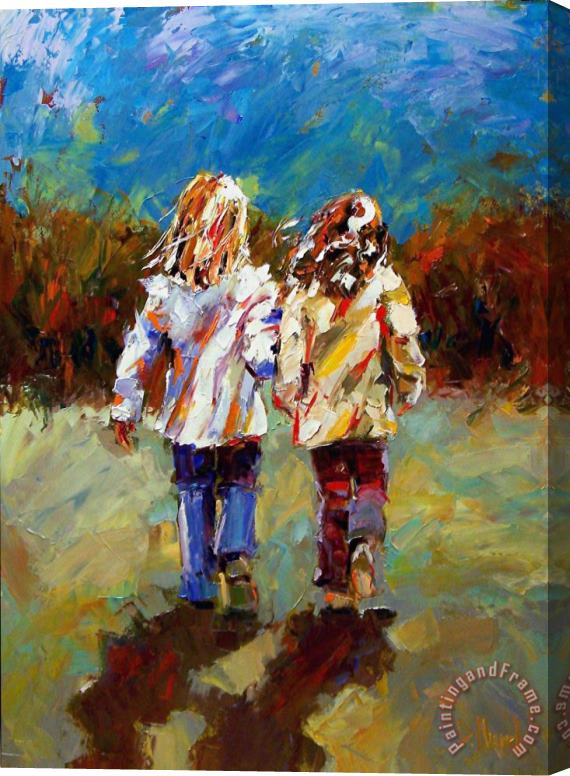 Debra Hurd Friends Forever Stretched Canvas Painting / Canvas Art
