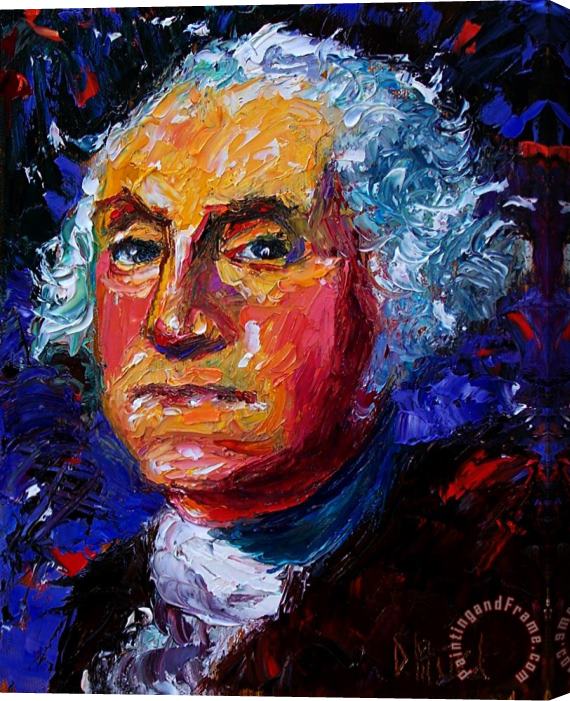 Debra Hurd George Washington Stretched Canvas Painting / Canvas Art