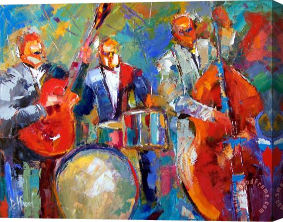 Debra Hurd Guitar Drums and Bass Stretched Canvas Painting / Canvas Art