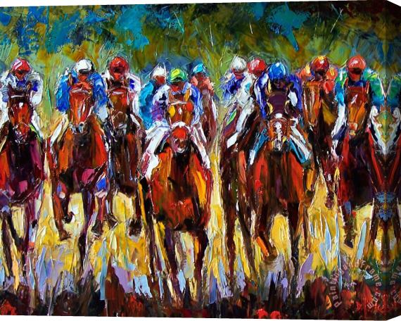 Debra Hurd Heated Race Stretched Canvas Painting / Canvas Art