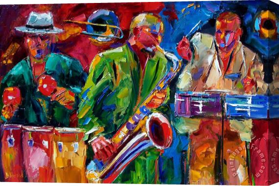 Debra Hurd Hot Cuban Jazz Stretched Canvas Print / Canvas Art