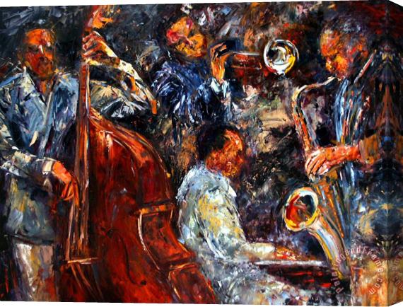 Debra Hurd Hot Jazz three Stretched Canvas Print / Canvas Art