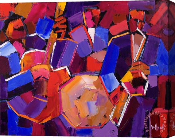 Debra Hurd Jazz Angles two Stretched Canvas Painting / Canvas Art