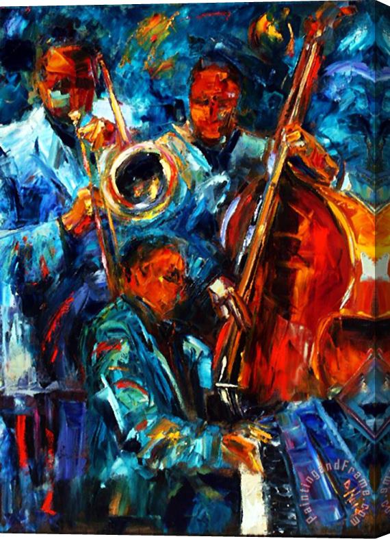 Debra Hurd Jazz Pals Stretched Canvas Painting / Canvas Art