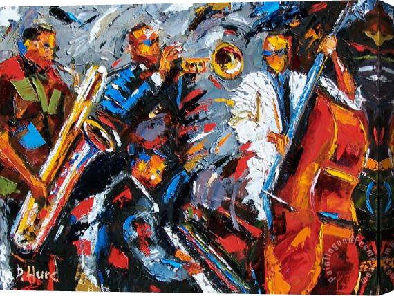 Debra Hurd Jazz Unit Stretched Canvas Painting / Canvas Art