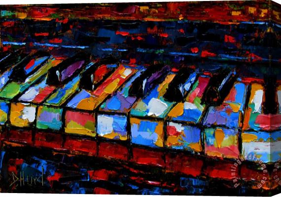 Debra Hurd Keyboard Stretched Canvas Painting / Canvas Art