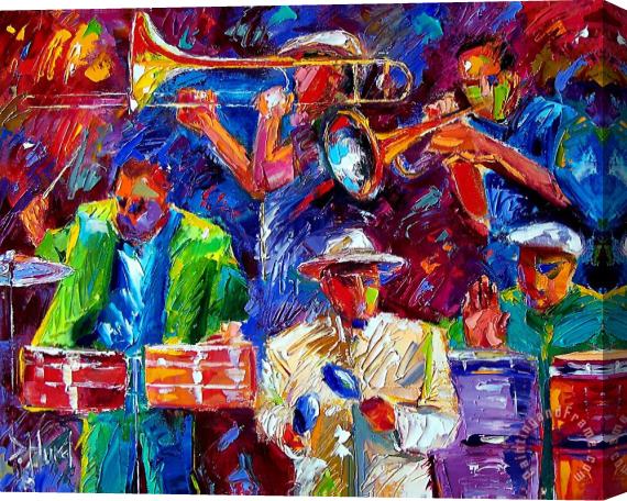 Debra Hurd Latin Jazz Stretched Canvas Print / Canvas Art